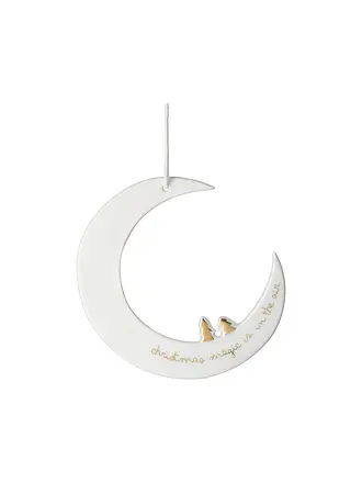 RAEDER | Pendentif Lune de Noël Blanc | weiss